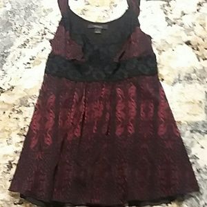 Red and black sexy tank